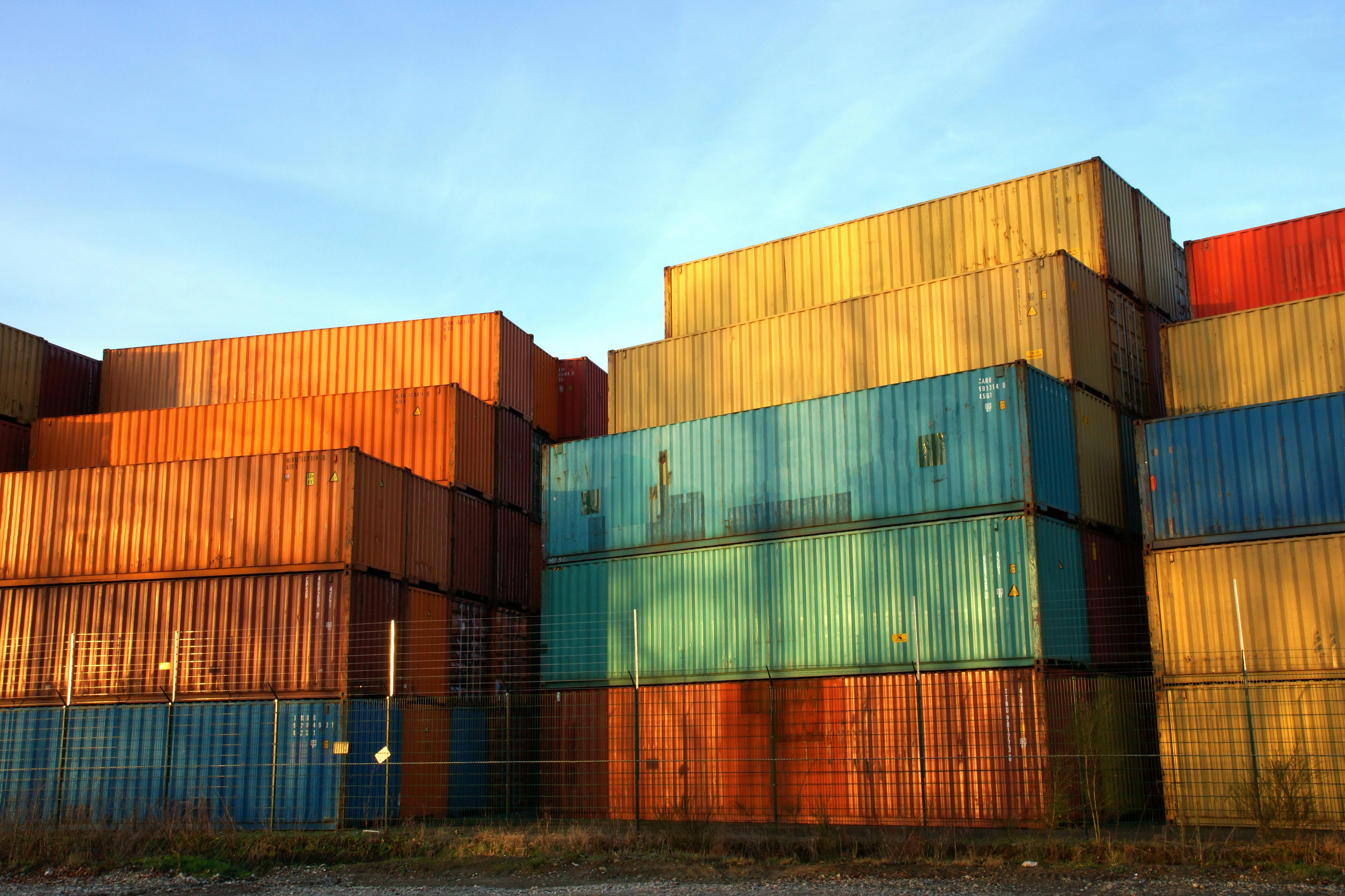 Colorful Logistics Containers Outdoors.webp