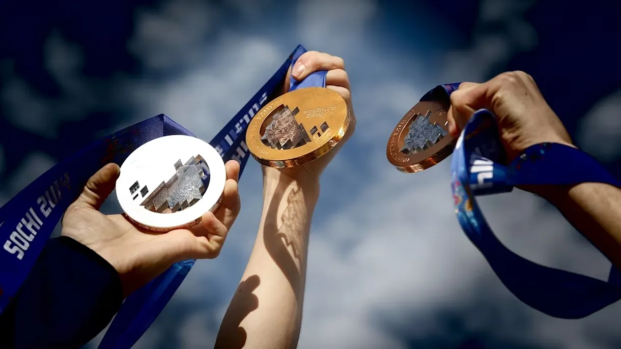 Sochi Olympic medals.webp